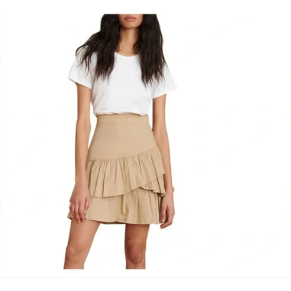 Veronica Beard Noha Ruffle Color Block T Shirt Dr… - image 1